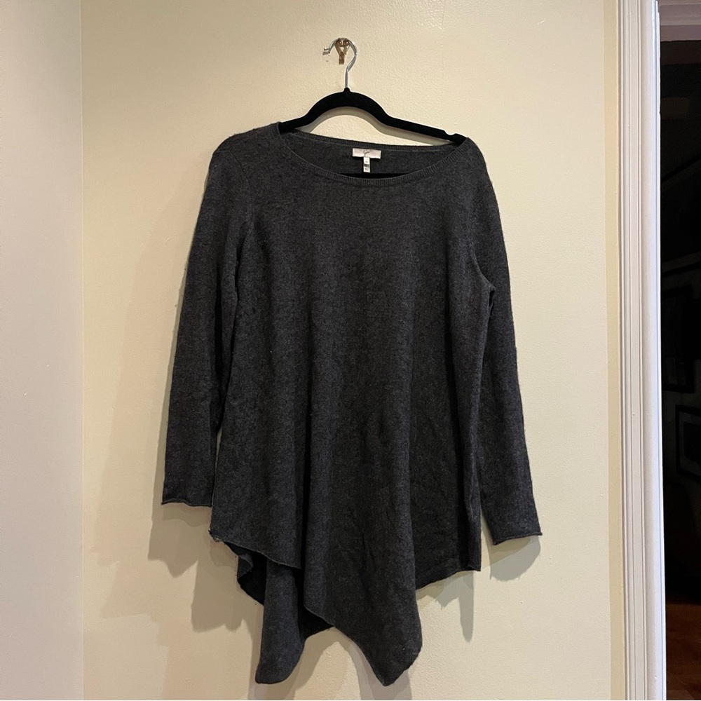 Joie Grey Wool Cashmere Asymmetrical Sweater – XS